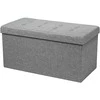 Promotions Sulankstomas sandėliavimo pufas, 80x40,6x40,6 cm, pilkas