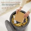 Promotions Laikymo pufas-taburetė, 44.5x44.5 cm, pilka, šenilinis audinys