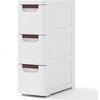 Promotions Laikymo spintelė, siauras ratukas su organizatoriumi, 41,9x19x109,2 cm, balta