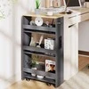 Promotions Laikymo vežimėlis, 4 aukštų siauras riedantis vežimėlis su įkrovimo stotele, 47,5x20x80,5 cm, pilka, laikymas