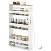 Promotions Laikymo vežimėlis, 47.5x13x80.5 cm, balta, 4 aukštų su įkrovimo stotele