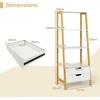Promotions Kopėčių knygų lentyna, 52x40x134 cm, balta