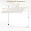 Promotions Langinės markizė, spaustukas, 250x120x210-300 cm, balta