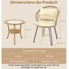 Promotions Lauko baldų komplektas, 3 dalių lauko poilsio komplektas, 55.5x57x81 cm, smėlio spalvos