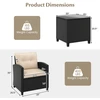 Promotions Lauko baldų komplektas 3 vnt. kėdė 64,8x66x76,2 cm kavos staliukas 50,8x50,8x52,1 cm šviesiai balta