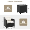 Promotions Lauko baldų komplektas 3 vnt. 65x66x76 cm kėdės 51x51x52 cm stalas smėlio spalvos