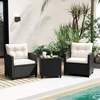 Promotions Lauko baldų komplektas 3 vnt. 65x66x76 cm kėdės 51x51x52 cm stalas smėlio spalvos