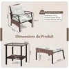 Promotions Lauko baldų komplektas, 5 dalių rotango poilsio komplektas, 72x60x81 cm, smėlio spalvos, PE rotangas