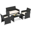 Promotions Lauko baldų komplektas 55,9x63,5x78,7 cm Balta rotangas