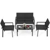 Promotions Lauko baldų komplektas, 67,3x116,8x83,8 cm dvivietė sofa, 67,3x63,5x83,8 cm kėdė, 90,2x50,8x44,5 cm kavos staliukas, ruda