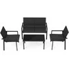 Promotions Lauko baldų komplektas, 67,3x116,8x83,8 cm dvivietė sofa, 67,3x63,5x83,8 cm kėdė, 90,2x50,8x44,5 cm kavos staliukas, ruda