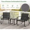Promotions Lauko baldų komplektas, metalinės supamos kėdės ir grūdinto stiklo stalas, 72x61x80 cm, juoda