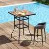 Promotions Lauko baro stalas, 69.9x69.9x101.6 cm, Juodos spalvos natūralus
