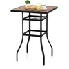 Promotions Lauko baro stalas, 69.9x69.9x101.6 cm, Juodos spalvos natūralus