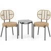 Lauko baldų komplektas Promotions Lauko bistro komplektas, 3 dalys, 57.5x45.5x82 cm, ruda, PE vytelė