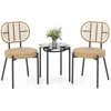 Lauko baldų komplektas Promotions Lauko bistro komplektas, 3 dalys, 57.5x45.5x82 cm, ruda, PE vytelė