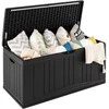 Promotions Lauko daiktadėžė 114x55x61 cm juoda HDPE