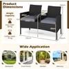 Promotions Sodo dvivietė sofa su integruotu staliuku, 126x62x84 cm, pilka