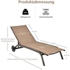 Promotions Lauko gultas Reguliuojamas plieno gultas 190,5x61x97 cm Rudas
