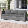 Promotions Lauko kampinė sofa komplektas 67.3x67.3x62.2 cm Pilkas rotangas