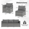 Promotions Lauko kampinė sofa komplektas 67.3x67.3x62.2 cm Pilkas rotangas