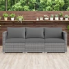 Promotions Lauko kampinė sofa komplektas 67.3x67.3x62.2 cm Pilkas rotangas