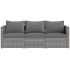 Promotions Lauko kampinė sofa komplektas 67.3x67.3x62.2 cm Pilkas rotangas