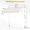 Promotions Lauko markizė, reguliuojama, 200x210-300 cm, smėlio spalvos
