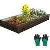 Promotions Lauko metalinė vazonų dėžė, 243.8x121.9x30.5 cm, Ruda Sidabrinė