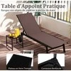 Promotions Lauko poilsio kėdžių komplektas, 190x59x99 cm, ruda, audinys