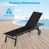 Promotions Lauko poilsio kėdžių komplektas, 190x59x33.5 cm, juoda, reguliuojama atlošo padėtis, metalas