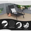 Promotions Lauko poilsio komplektas reguliuojamas 190,5x61x34 cm juodos spalvos audinys