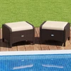 Promotions Lauko pufų taburetės 2 vnt. 46x54x39,5 cm rudos spalvos