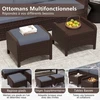 Promotions Lauko ratano pufų taburetės, 2 vnt., 46x54x39,5 cm, pilkos spalvos