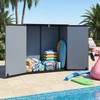 Promotions Lauko sandėliavimo angaras 119,4x64,8x116,8 cm juoda/pilka