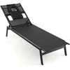 Promotions Lauko saulės gultas, 162,6x63,5x97,8 cm, juodas