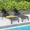 Promotions Lauko saulės gultas, 162,6x63,5x97,8 cm, juodas
