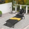 Promotions Lauko saulės gultas, 162,6x63,5x97,8 cm, juodas