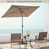 Promotions Lauko skėtis 213x140x245 cm Kavos spalvos