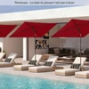 Promotions Lauko skėtis 213x140x245 cm Raudonas poliesterio audinys