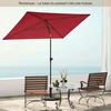 Promotions Lauko skėtis 213x140x245 cm Raudonas poliesterio audinys