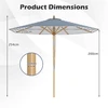 Promotions Lauko skėtis 270x270x254 cm Mėlynas Bambukas