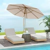 Promotions Lauko skėtis 270x270x254 cm Smėlio spalvos Bambukas