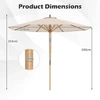 Promotions Lauko skėtis 270x270x254 cm Smėlio spalvos Bambukas