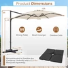 Promotions Lauko skėtis 292x292x244 cm Smėlio spalvos