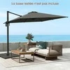 Promotions Lauko skėtis 294x294x255 cm Pilka