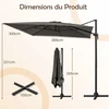 Promotions Lauko skėtis 294x294x255 cm Pilka
