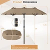 Promotions Lauko skėtis 305x161x219 cm Rudas Poliesterio audinys
