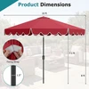 Promotions Lauko skėtis 305x244 cm raudonas poliesterio audinys