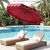Promotions Lauko skėtis 305x244 cm raudonas poliesterio audinys
